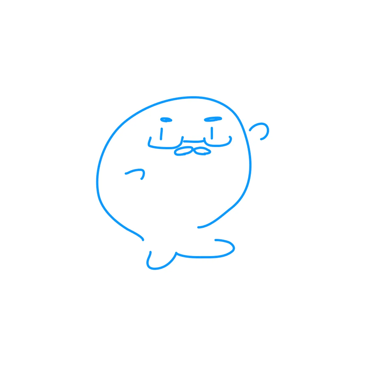 シンプルな青いあざらし