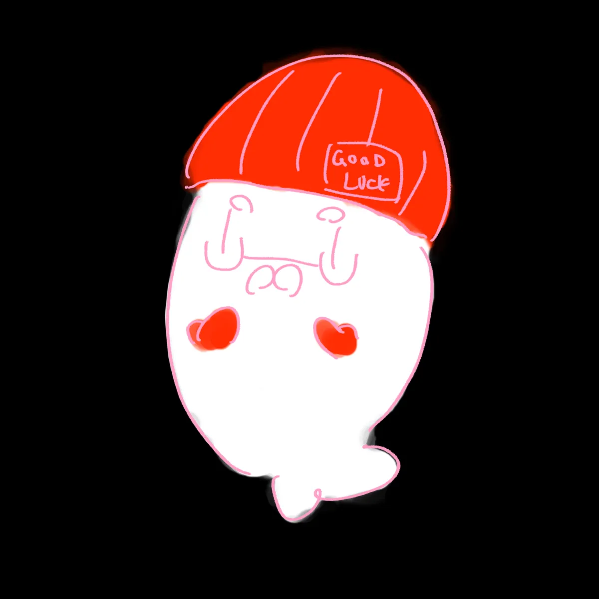 アンデッドアンラックの風子のコスプレをするあざらし